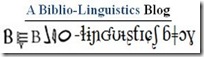 Biblio-Linguistics Blog1